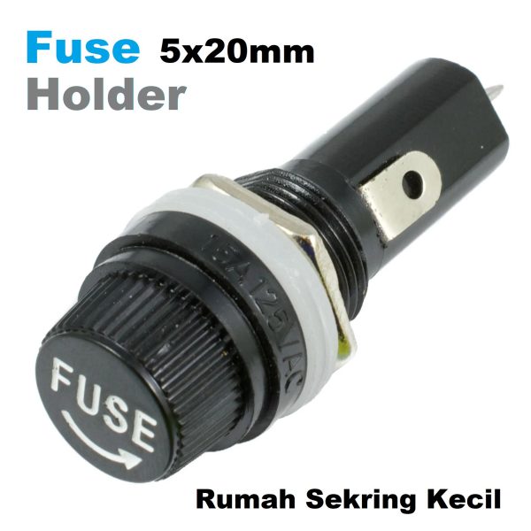 5x20 mm Fuse Holder Tempat/Rumah Sekring Kaca Sekering Kecil/Pendek