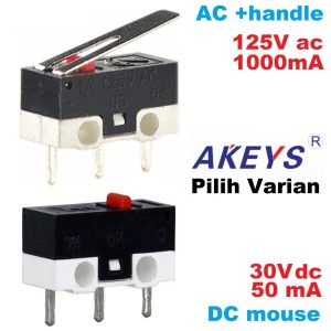 MICRO LIMIT PUSH SWITCH TOMBOL KLIK MOUSE SAKLAR MINI ON/OFF +HANDLE